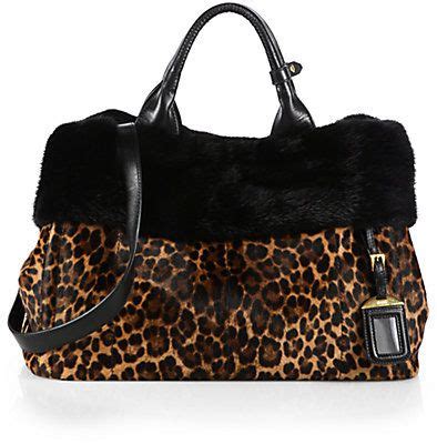 prada cavallino and mink fur garden bag|fur PRADA Women Handbags .